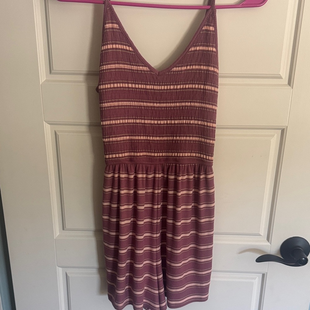 Wild Fable Pink and Cream Striped Bodysuit